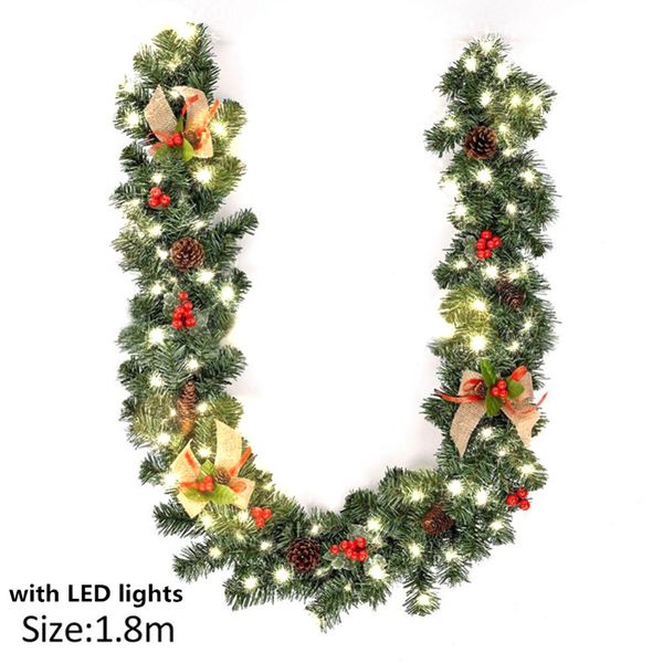 

xmas supplies 1.8m christmas decoration bar ribbon garland christmas tree ornaments green tree cane tinsel party supplies