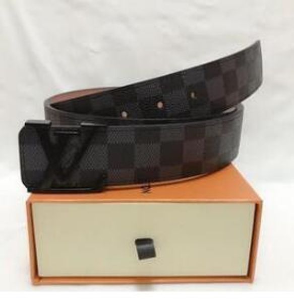 

2020 leather belt designers belts men and women new mens belts luxury classic checked belt 105cm-125cm no box, Black;brown