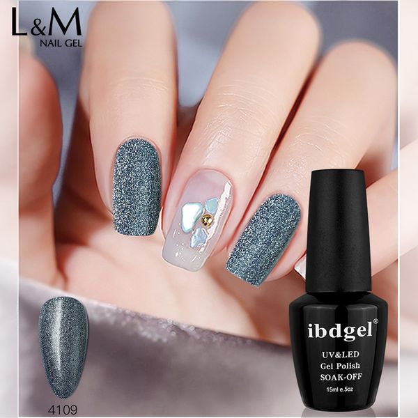 

1pc ibdgel 15ml new earth glitter gel series 2 teps glue matte effect with gold earth gel art nails soak off beauty long lasting, Red;pink