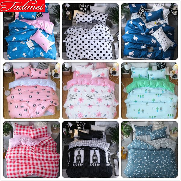 

new fashion 3/4 pcs bedding set kids soft cotton bed linen single full  king big size duvet cover bedspreads 150x200