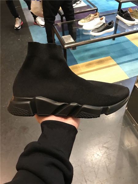 

new speed trainer black white bottoms mens womens sock shoes star sneaker air knit sport runners