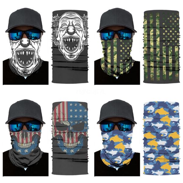 

halloween skull masks skeleton magic skull half face mask ghost skull scarf multi use neck ghost festival half face mask15 #335#454, Blue;black