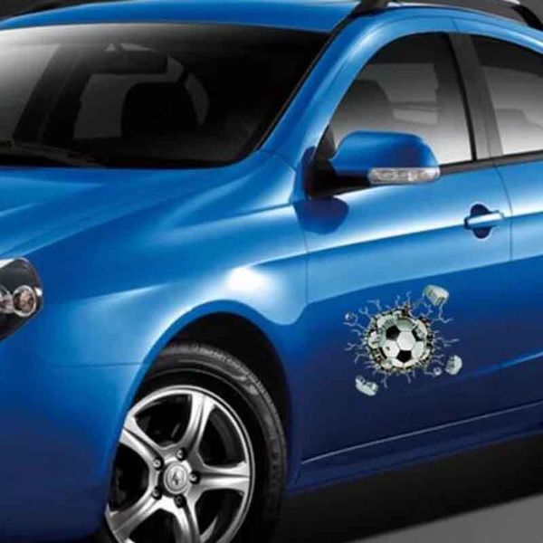 

3d football car stickers high emulation transparent material films
