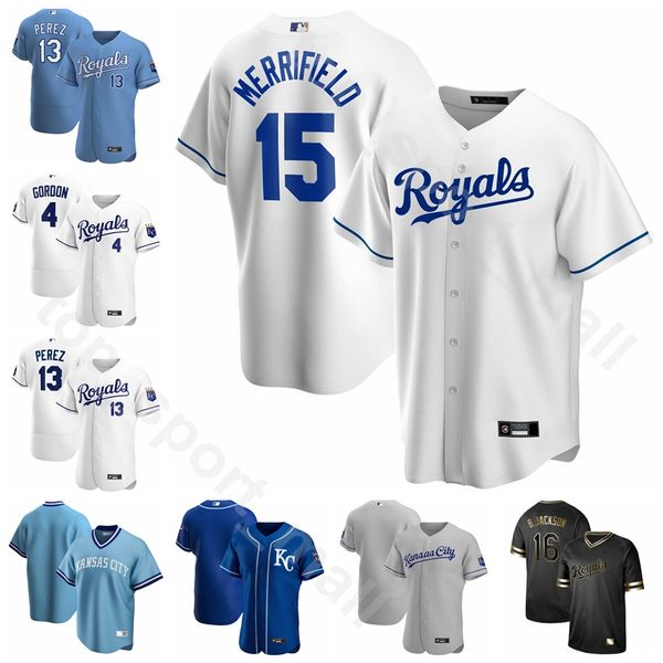 

2020 baseball men women youth 12 jorge soler jersey 15 whit merrifield 4 alex gordon hunter dozier ian kennedy team white blue grey, Blue;black