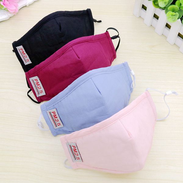 

pm2.5 cotton reusable mouth mask dust proof face masks activated carbon filter windproof anti-pollution mouth mask waask washable face masks