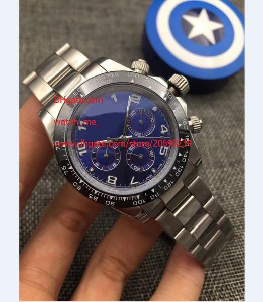 

3 color luxury watch 40mm 116523 sapphire stainless steel no chronograph mechanical automatic mens watches, Slivery;brown