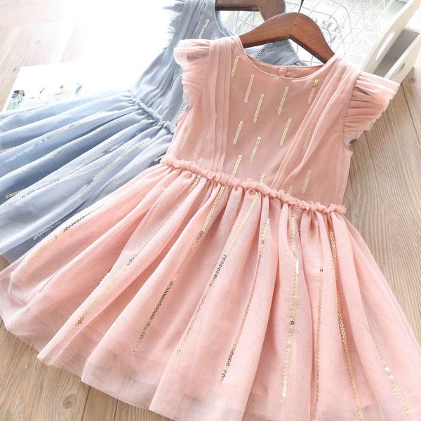 

girls sleeve sequin mesh dress baby spring new style kids dresses, Red;yellow