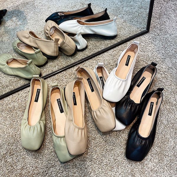 

boat shoe summer shoes ladies shallow mouth casual female sneakers square toe shose women elegant soft 2020 fashion women's, Black