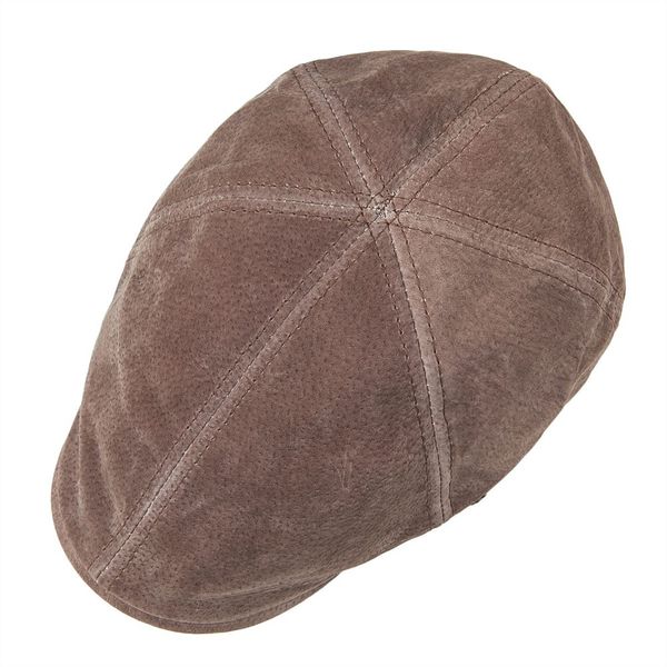 

voboom pigskin leather beret flat caps vintage retro men women real pigskin ivy cap cabbie hats newsboy boina 153, Blue;gray