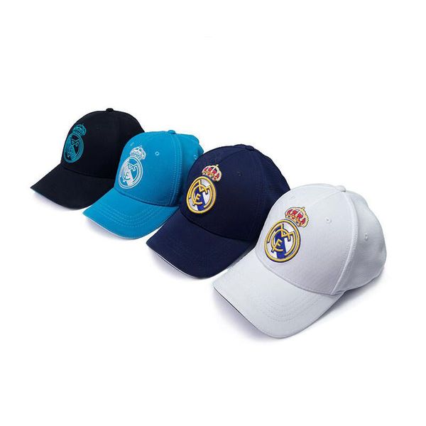 

world football club real madrid embroidered baseball cap soccer team logo adjustable cap for soccer fans, Blue;gray
