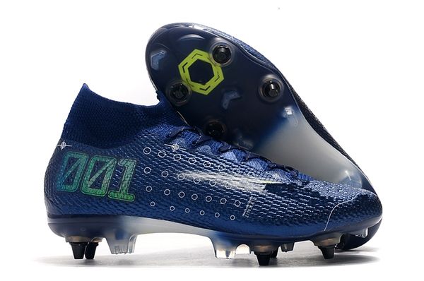 

2019 new 7 elite sg-pro superfly vi 360 elite fg cr blue outdoor shoes high ankle cleats size 39-45