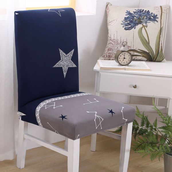 

anti-dirty universal spandex polyester stretch chair cover stars heart stripe geometric pattern seat cover for dining banquet