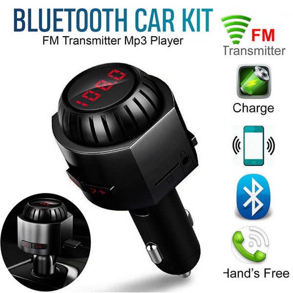 

car fm transmitter mp3 player car wireless hands-bluetooth stereo audio support tf card usb output 5v 2.1a 40nt14