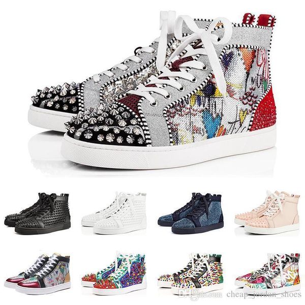 

Дизайнерская мода роскошные красные днища обувь высшего качества шипованные Шипы квартиры кроссовки для мужчин женщин любителей вечеринок случайные кроссовки размер 36-47