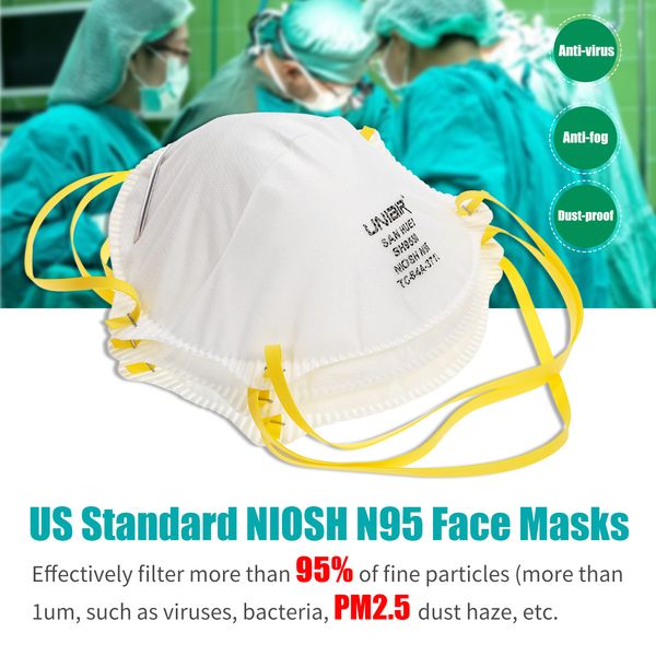 

40pcs us standard niosh n95 anti-virus anti-fog haze dust-proof face masks for exhaust gas allergies pollen pm2.5
