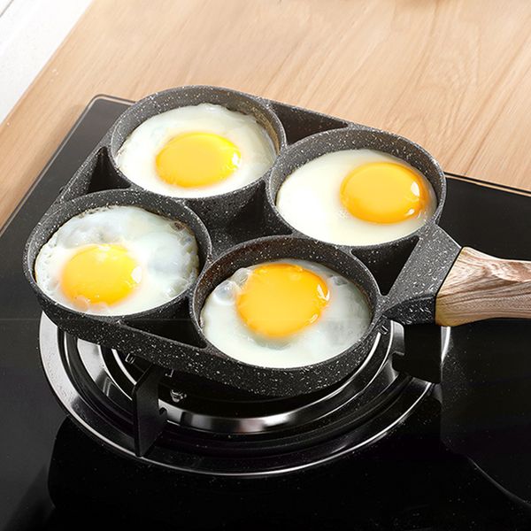 

easy clean restaurant cake maker cooking omelet pan practical breakfast 4 hole non stick burger eggs ham kitchen supplies home