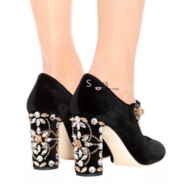 

ollymurs 2020 новых алмазов моды женской обуви бархатные, Black