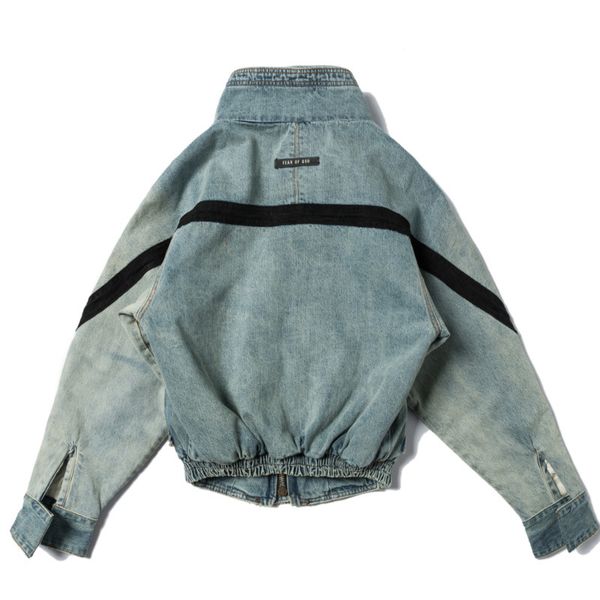 

19ss 6-й противотуманные мужские дизайнерские куртки бренд-хай-стрит пальто мода мыть оснастки ветровка джинсовая куртка, Black;brown