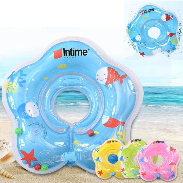 

44x44cm baby swimming neck ring tube safety infant bathing float circle summer inflatable water floating holder for 0-24 months
