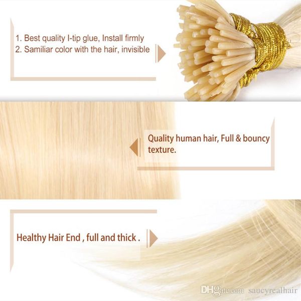 

100% human remy hair stick i tip in hair 0.5g st & 400st lot pre-bonded hair extensions, ing, Black