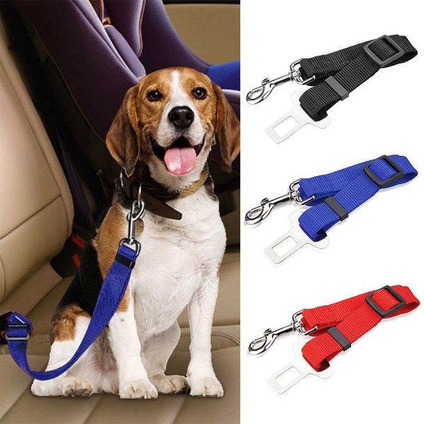 

tpfocus pet dog cat car seat belt adjustable harness seatbelt lead leash for small medium dogs travel clip pet supplies 6 color