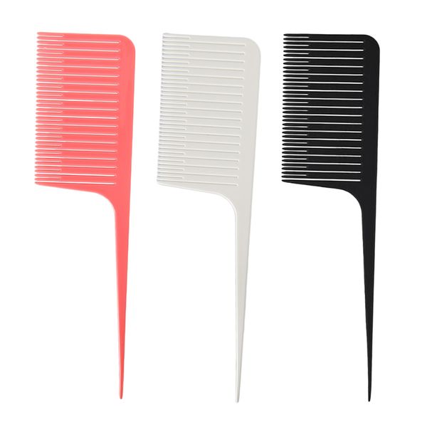 

3x professional abs weaving highlighting foiling hair comb hair combs brush, Silver