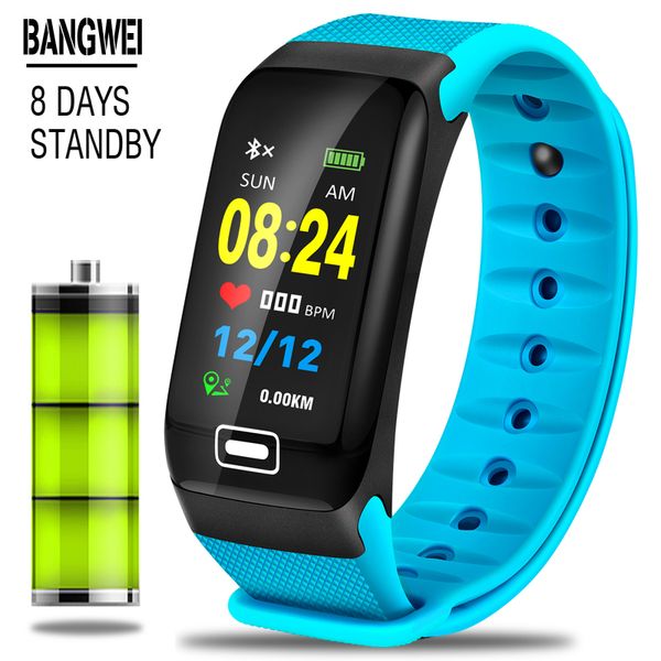 

smart watch sport ip67 waterproof watch blood pressure heart rate monitor pedometer fitness wishdoit for ios android + box, Slivery;brown