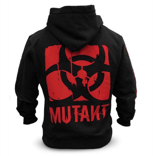 

mutant men's winter wool loose coat singlets sweatshirts mens fleece hoodies stringer bodybuilding fitness shirts suitable, Black