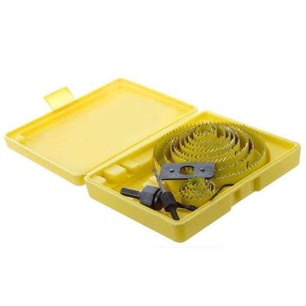 

13pc down lights hole cutter saw holesaw kit set yellow