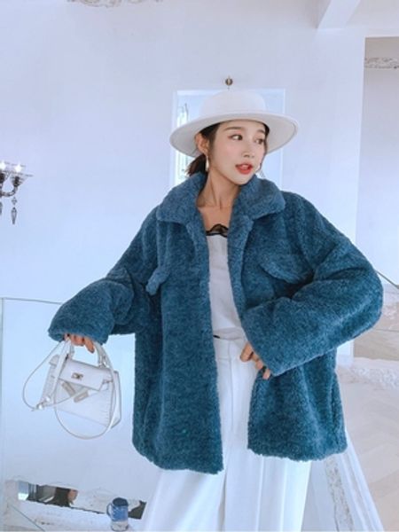 

2019 new style high-end fashion women faux fur coat s88, Black