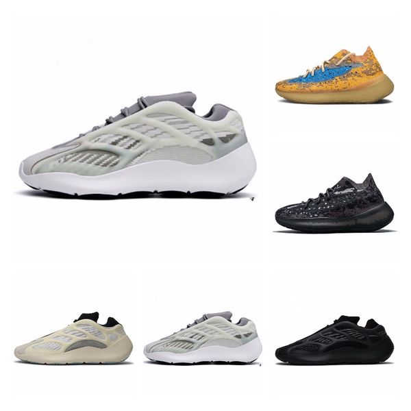

kanye west running shoes 700 wave runner inertia reflective tephra solid grey utility black vanta men women sport sneakers with