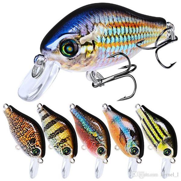 

mixed 10 color 5.2cm 8.5g crank hard baits & lures 8# hook fishing hooks fishhooks artificial plastic bait pesca accessories