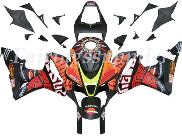 

new (injection molding) abs fairing kits fit for honda cbr600rr f5 2007 2008 600rr 07 08 fairings set black orange yellow