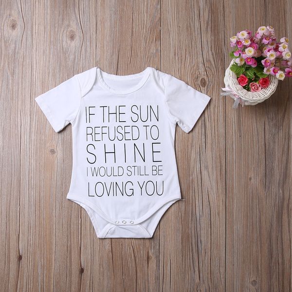 

Cute Newborn Toddler Baby Boy Girl Bodysuit Short Sleeves Cotton Clothes