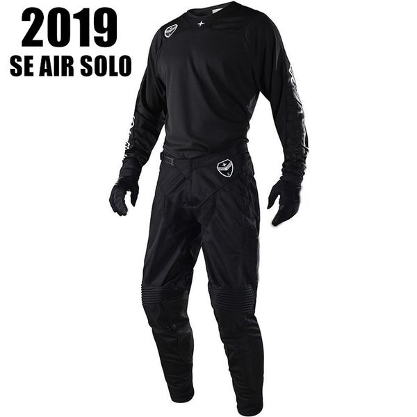 

2019 se air solo motorcycle mx gear set black moto clothing moto costume dirt bike motocross jersey and pant, Black;blue