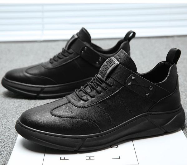 

new casual fall 2019 men's shoes breathable joker sports running shoes fashion breathable men's, Black
