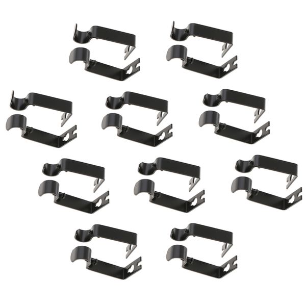 

20 x heavy duty metal curtain rod pole wall brackets home decoration