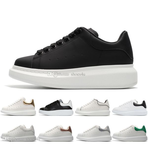 

2019 mens luxury leather sneakers womens red and blue ribbons increase casual shoes extra large sole wearable and comfortable shoe, Black