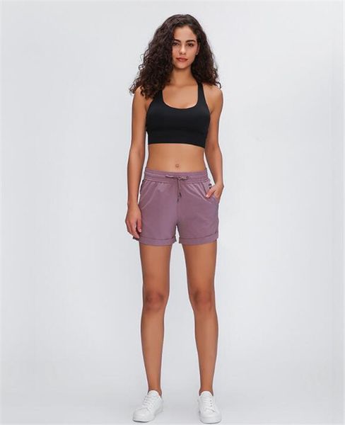 

high waist women yoga shorts solid color running athletic shorts quick-drying sports gym wear running shorts, White;black