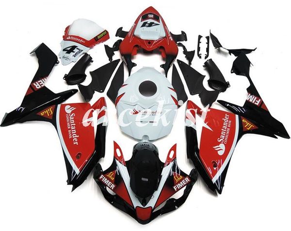 

4 gifts injection mold new abs motorcycle full fairings kit fit for yamaha yzf-r1 2007 2008 07 08 add tank cover bodywork set red black