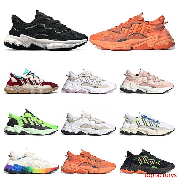 

new arrivel ozweego 3m reflective men women casual shoes triple black cloud white solar red neon green pride sneakers athletic walking