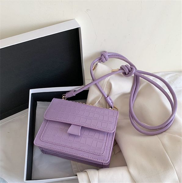 

6 colors new crocodile print version single shoulder across fashion simple small square bag ph-cfy20051945