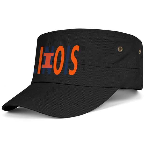 

illinois fighting illini basketball wordmark logo black men women military custom cadet cap army cap tactical hat sun cap student milit, Blue;gray