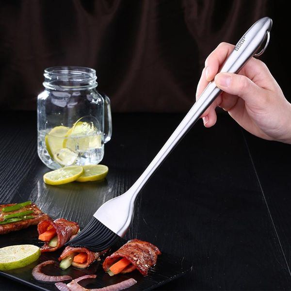 

304 stainless steel bbq brush heat resistance bbq cake pastry bread oil cream cooking basting tools kitchen accessories gadget