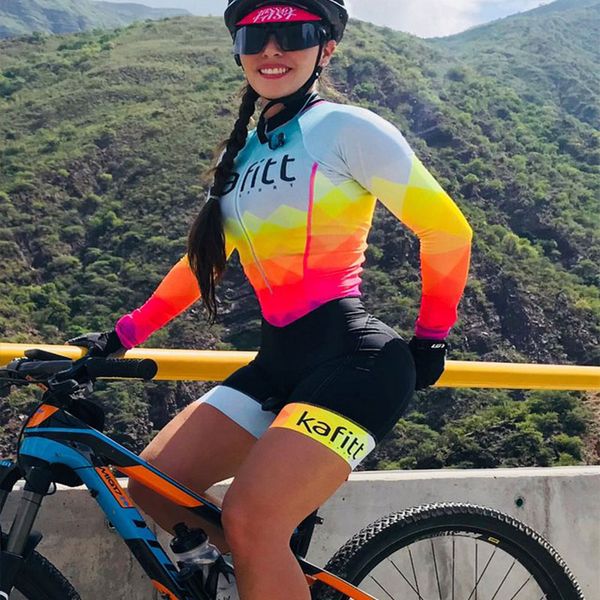 

franesi 2020 pro team triathlon suit women short sleeve cycling jersey skinsuit jumpsuit maillot cycling clothing setgel, Black;blue