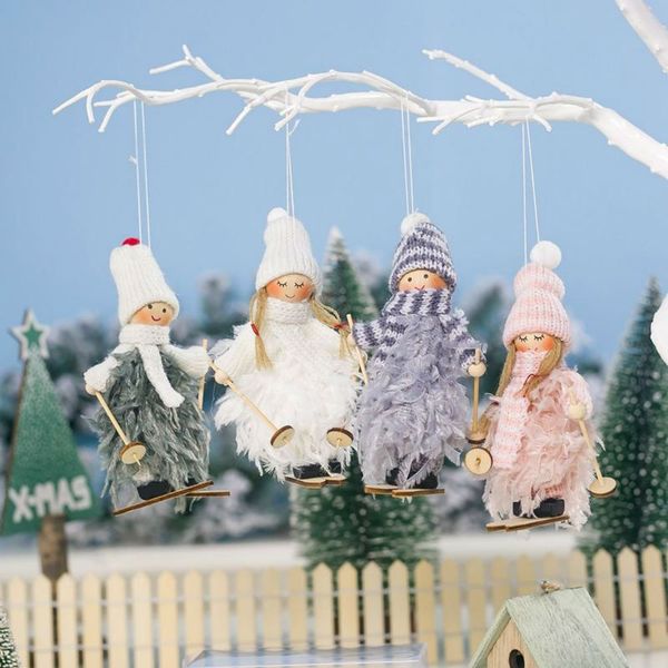 

новый рождественский ангел кукла merry christmas декор для дома christmas elf tree подвеска xmas gifts deco noel navidad новый год с пвх окн