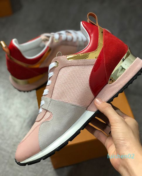 

2018 new luxury leather casual shoes women designer sneakers men shoes genuine leather fashion mixed color original box l02, Black