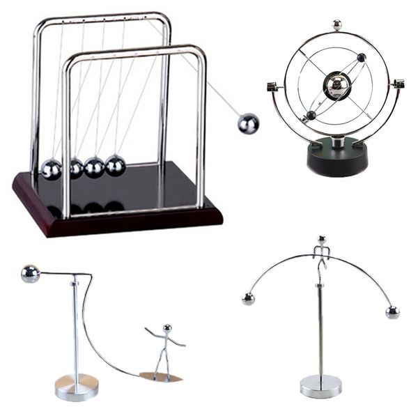 

decorative objects & figurines 1pc tons cradle table decor steel balance ball metal pendulum physics tumbler craft home decorations desk toy