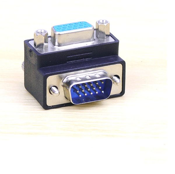 

vga adapter 90 degrees right angle bend vga3 + 9 lines male to female switching head 270 degree 15-pin joint