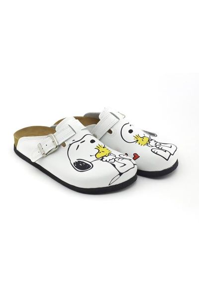 

snoopy woodpecker pattern slippers, Black